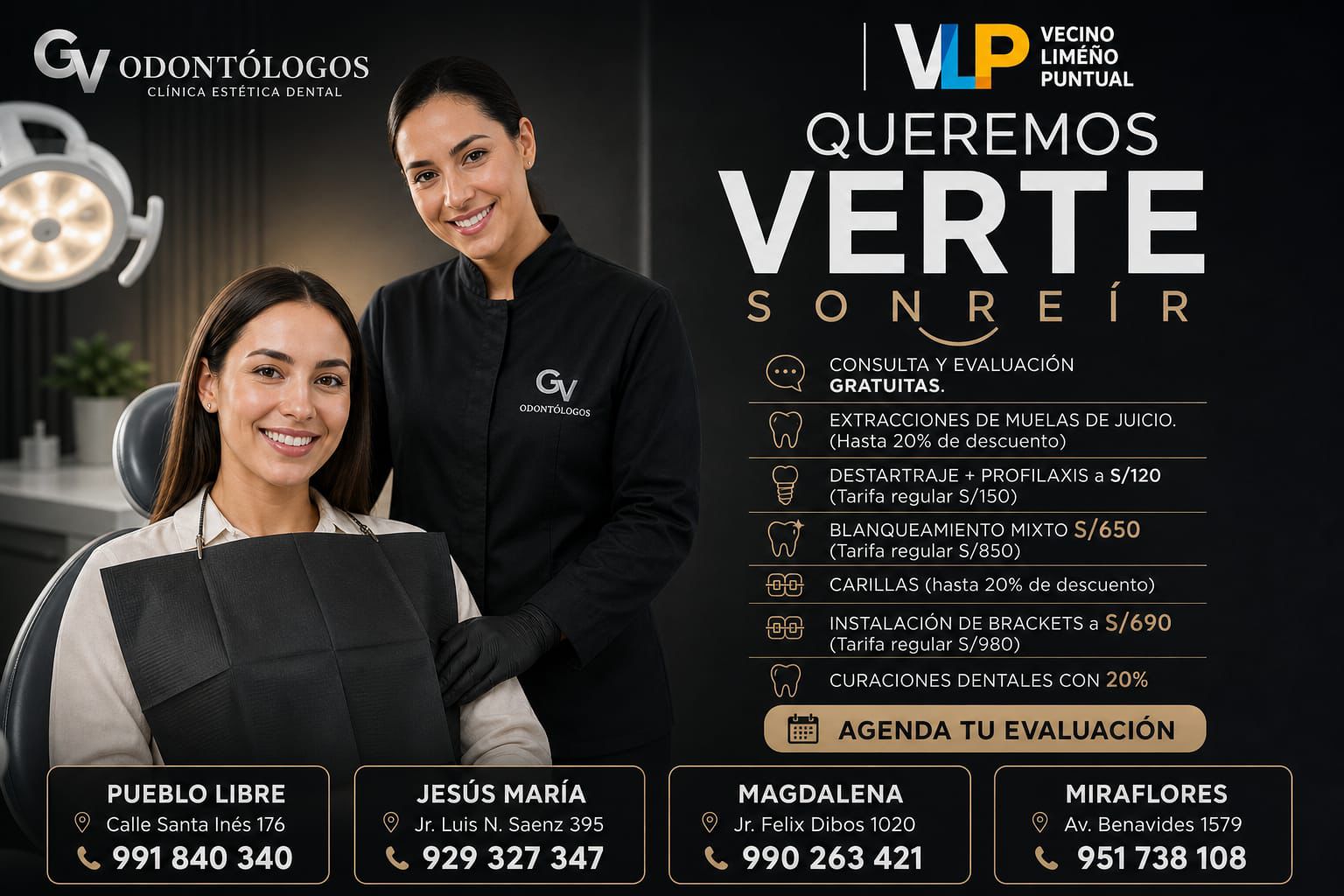 Descuentos en atención odontológica