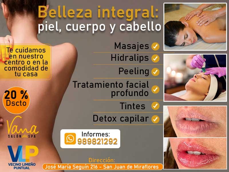 20 % de descuento en tratamientos de belleza