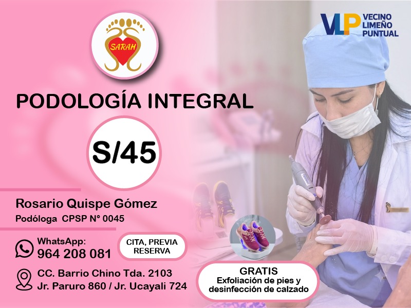 Podología integral a S/45